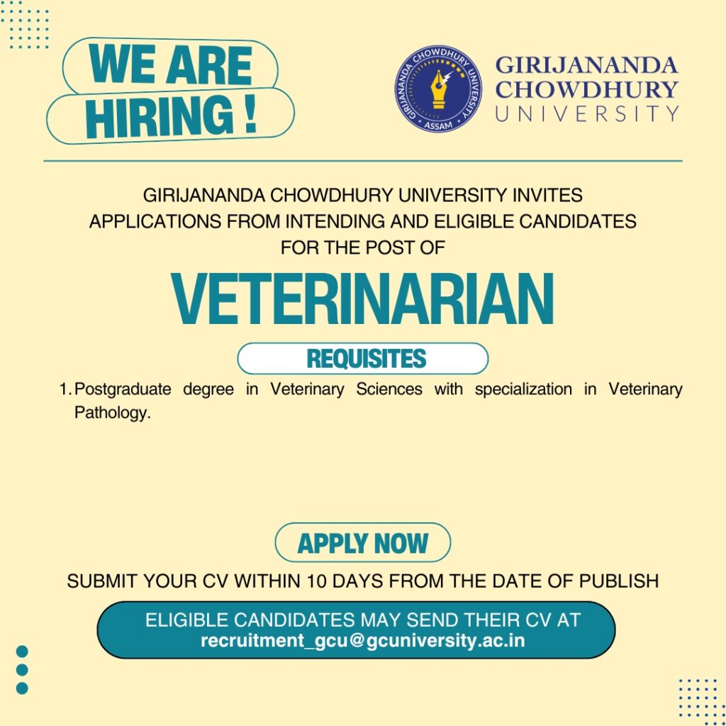 Post of Veterinarian